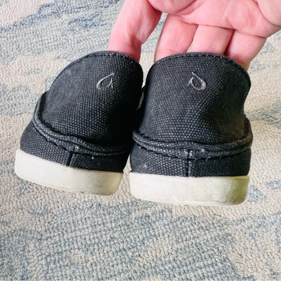 OluKai Waialua Canvas Shoes with Anatomical Footbed Charcoal Gray SIZE 10 - Picture 11 of 12